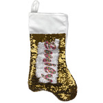 Daisies Reversible Sequin Stocking - Gold (Personalized)