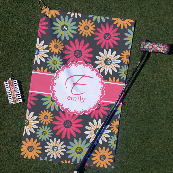 Custom Daisies Golf Towel Gift Set (Personalized)