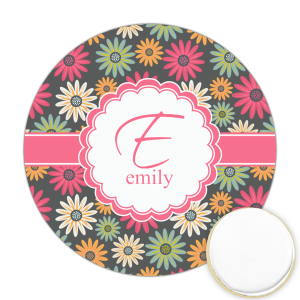 Custom Daisies Printed Cookie Topper - 2.5" (Personalized)