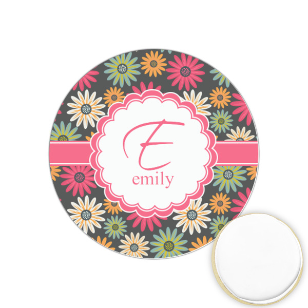 Custom Daisies Printed Cookie Topper - 1.25" (Personalized)