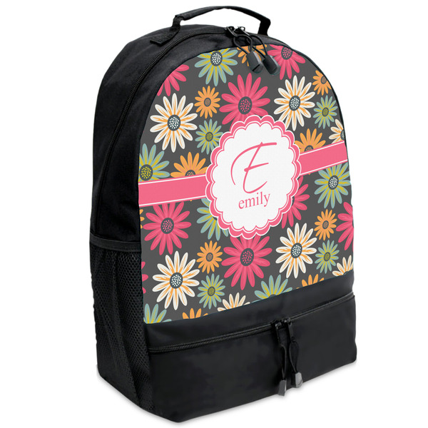 Custom Daisies Backpacks - Black (Personalized)