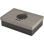 Daisies Large Gift Box w/ Engraved Leather Lid (Personalized)