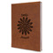 Daisies Leather Sketchbook - Large - Single Sided - Angled View