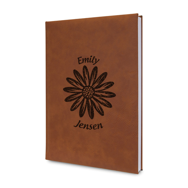 Custom Daisies Leather Sketchbook - Small - Double Sided (Personalized)