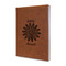 Daisies Leather Sketchbook - Small - Double Sided - Angled View