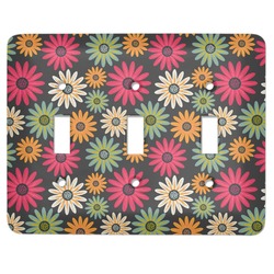 Daisies Light Switch Cover (3 Toggle Plate)