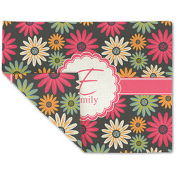 Daisies Double-Sided Linen Placemat - Single w/ Name and Initial