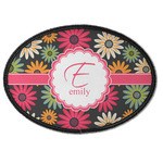 Daisies Iron On Oval Patch w/ Name and Initial