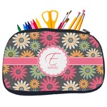 Daisies Neoprene Pencil Case - Medium w/ Name and Initial