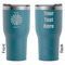 Daisies RTIC Tumbler - Dark Teal - Double Sided - Front & Back