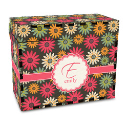 Daisies Wood Recipe Box - Full Color Print (Personalized)
