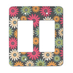 Daisies Rocker Style Light Switch Cover - Two Switch