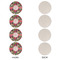 Daisies Round Linen Placemats - APPROVAL Set of 4 (single sided)