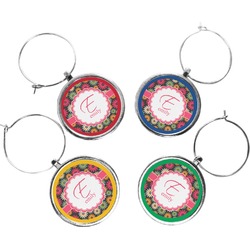 Daisies Wine Charms (Set of 4) (Personalized)