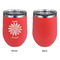 Daisies Stainless Wine Tumblers - Coral - Single Sided - Approval