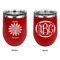 Daisies Stainless Wine Tumblers - Red - Double Sided - Approval