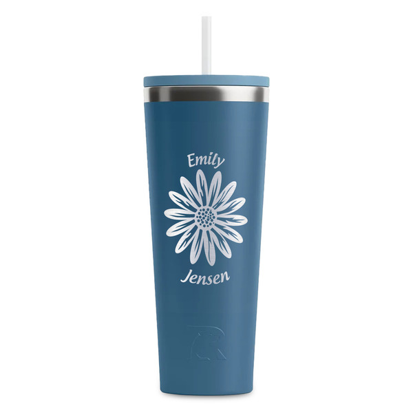 Custom Daisies RTIC Everyday Tumbler with Straw - 28oz (Personalized)