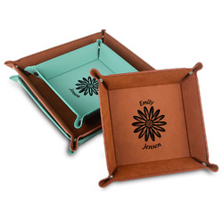 Daisies Faux Leather Valet Tray (Personalized)