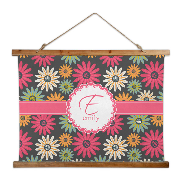 Custom Daisies Wall Hanging Tapestry - Wide (Personalized)