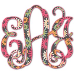 Daisies Monogram Decal - Large (Personalized)