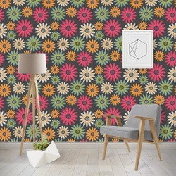 Daisies Wallpaper & Surface Covering (Water Activated - Removable)