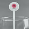 Daisies White Plastic 5.5" Stir Stick - Round - Main