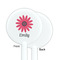 Daisies White Plastic 5.5" Stir Stick - Single Sided - Round - Front & Back