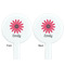 Daisies White Plastic 7" Stir Stick - Double Sided - Round - Front & Back