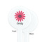 Daisies White Plastic 7" Stir Stick - Single Sided - Round - Front & Back