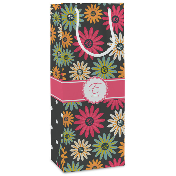 Custom Daisies Wine Gift Bags (Personalized)