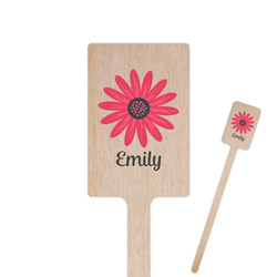 Daisies 6.25" Rectangle Wooden Stir Sticks - Single Sided (Personalized)