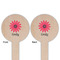 Daisies Wooden 6" Food Pick - Round - Double Sided - Front & Back