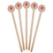 Daisies Wooden 7.5" Stir Stick - Round - Fan View