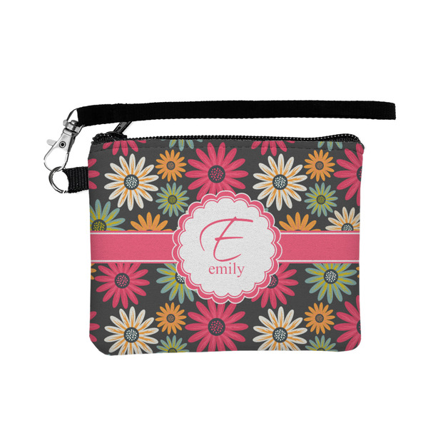 Custom Daisies Wristlet ID Case w/ Name and Initial