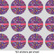 Simple Floral 1" Multipurpose Round Labels - Sheet