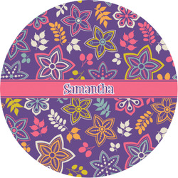 Simple Floral Multipurpose Round Labels - 1" (Personalized)