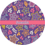 Simple Floral Multipurpose Round Labels - 2" (Personalized)