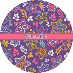 Simple Floral Multipurpose Round Labels - 2" (Personalized)