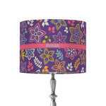 Simple Floral 8" Drum Lamp Shade - Fabric (Personalized)