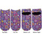 Simple Floral Adult Ankle Socks - Double Pair - Front and Back - Apvl