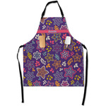 Simple Floral Apron With Pockets w/ Name or Text