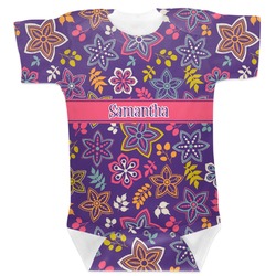 Simple Floral Baby Bodysuit 3-6 (Personalized)