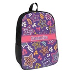 Simple Floral Kids Backpack (Personalized)