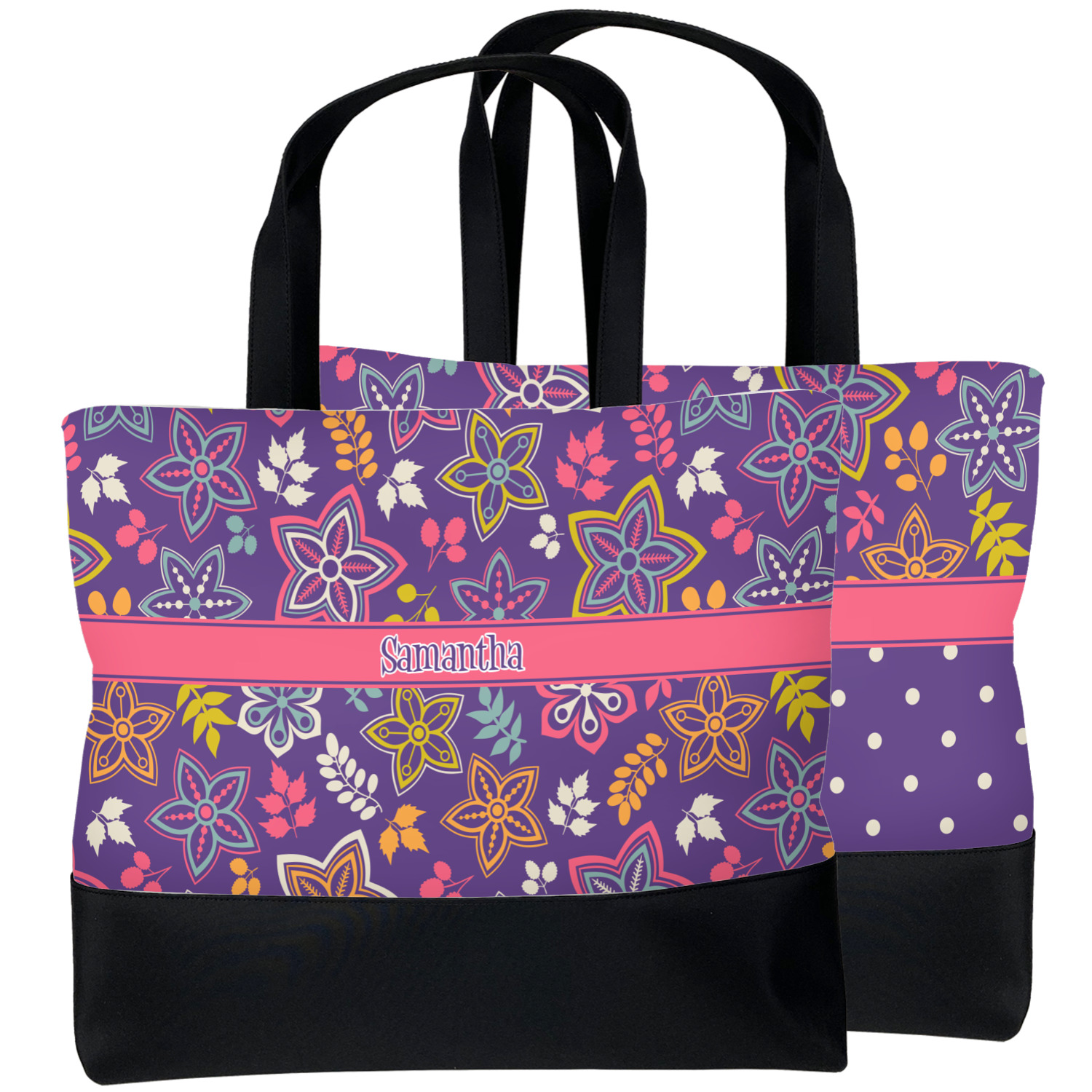 floral beach tote