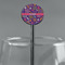 Simple Floral Black Plastic 5.5" Stir Stick - Round - Main