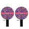 Simple Floral Black Plastic 7" Stir Stick - Double Sided - Round - Front & Back