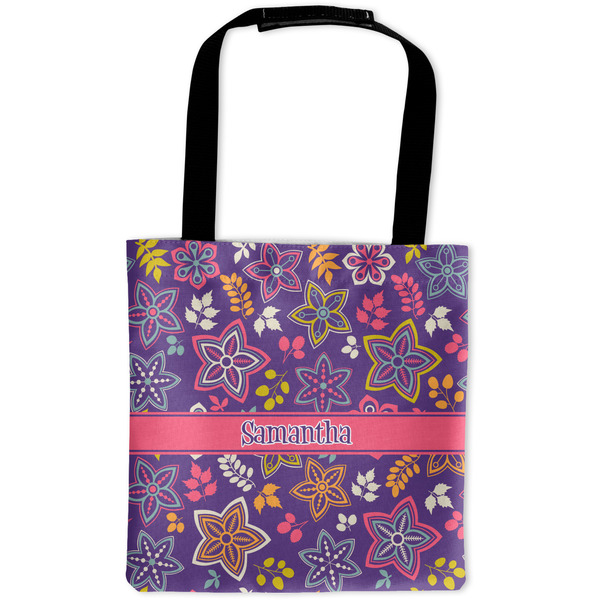 Custom Simple Floral Auto Back Seat Organizer Bag (Personalized)