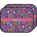 Simple Floral Car Floor Mats (Back Seat) (Personalized)