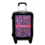 Simple Floral Carry On Hard Shell Suitcase (Personalized)