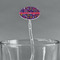 Simple Floral Clear Plastic 7" Stir Stick - Oval - Main